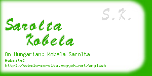 sarolta kobela business card